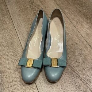 Salvatore Ferragamo Varina Ballerina Flats In Blue